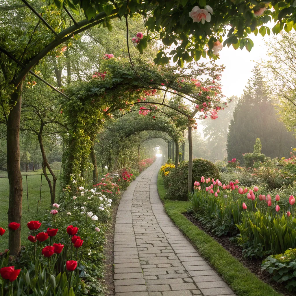 Beautiful garden pathway